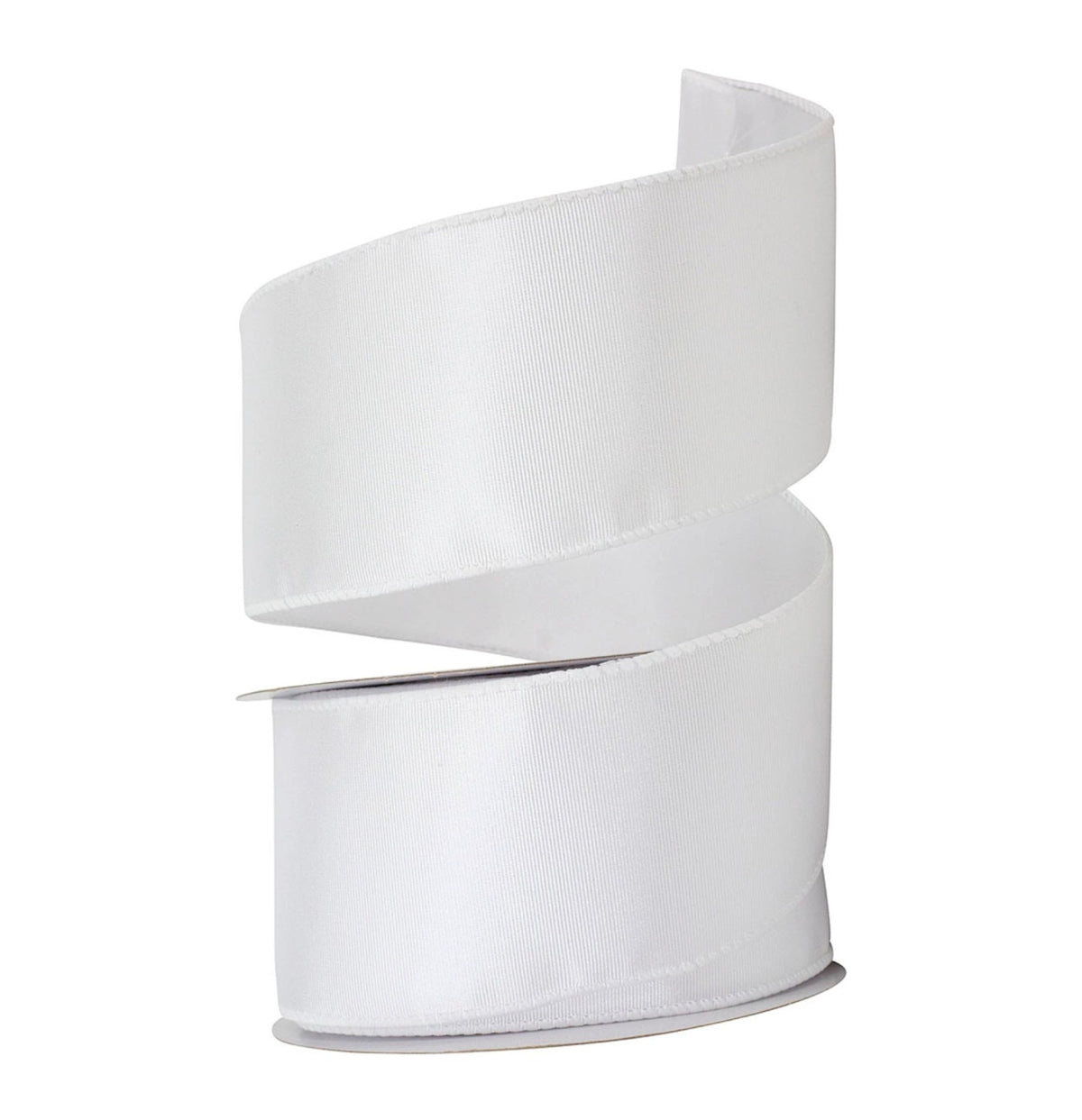 Paige White Sheen Grosgrain Ribbon 2.5"