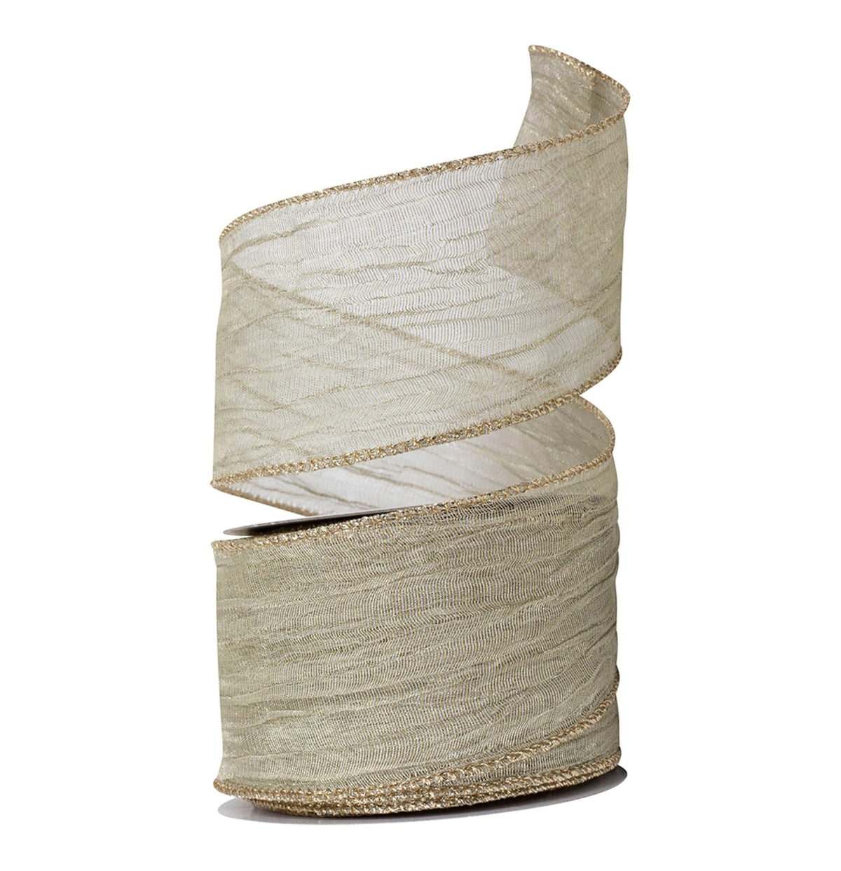 Landon Champagne Mesh Ribbon 4"