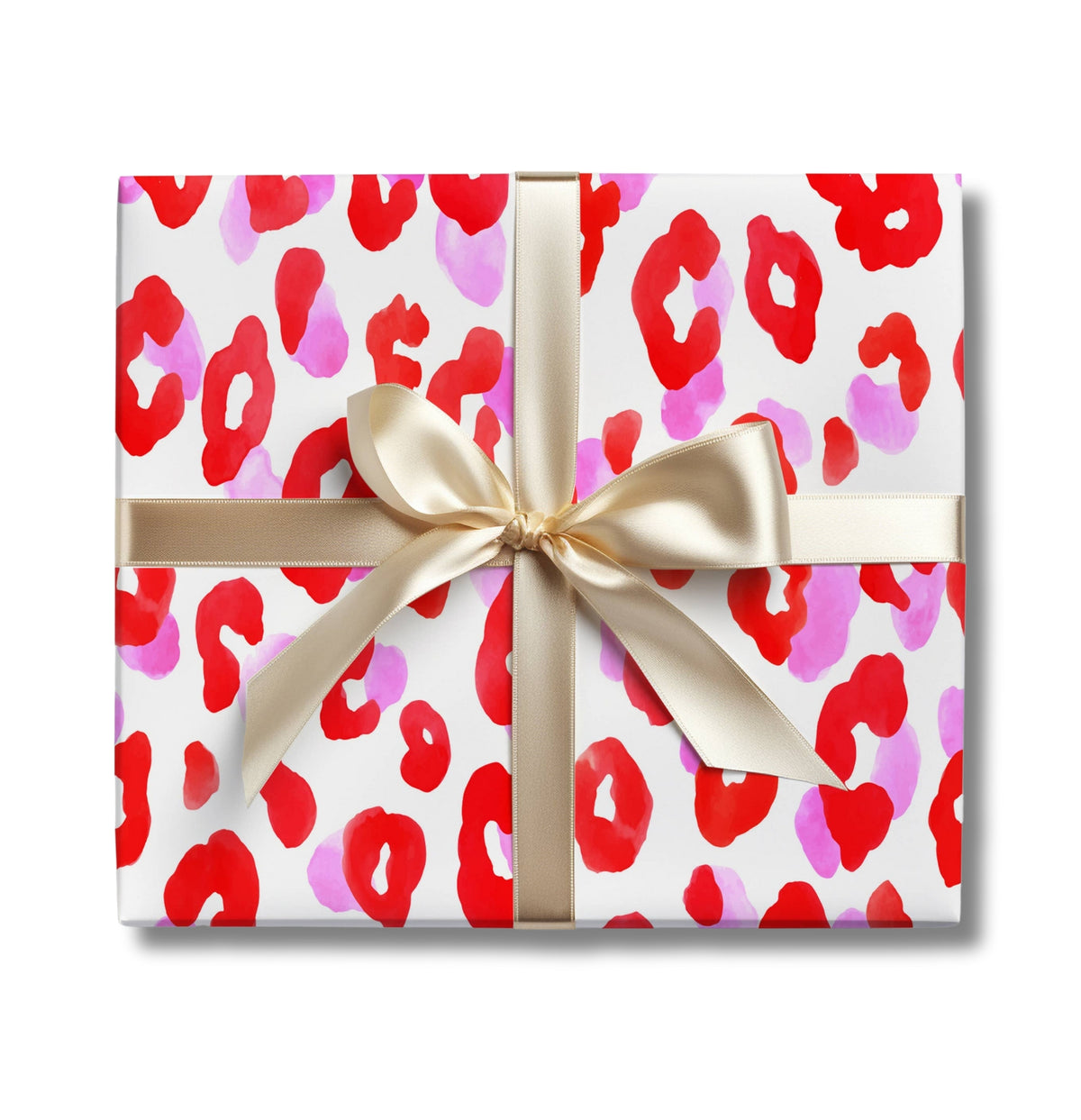 Maxine Red and Pink Leopard Gift Wrap