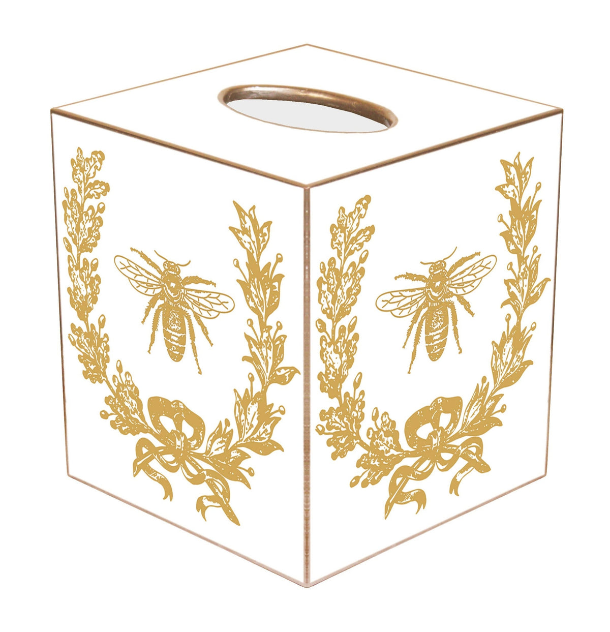 Valerie Gold Bee on White Tissue Box