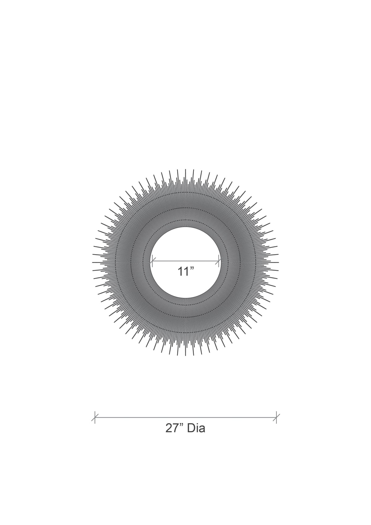 Handcrafted Porcupine Quill Round Mirror