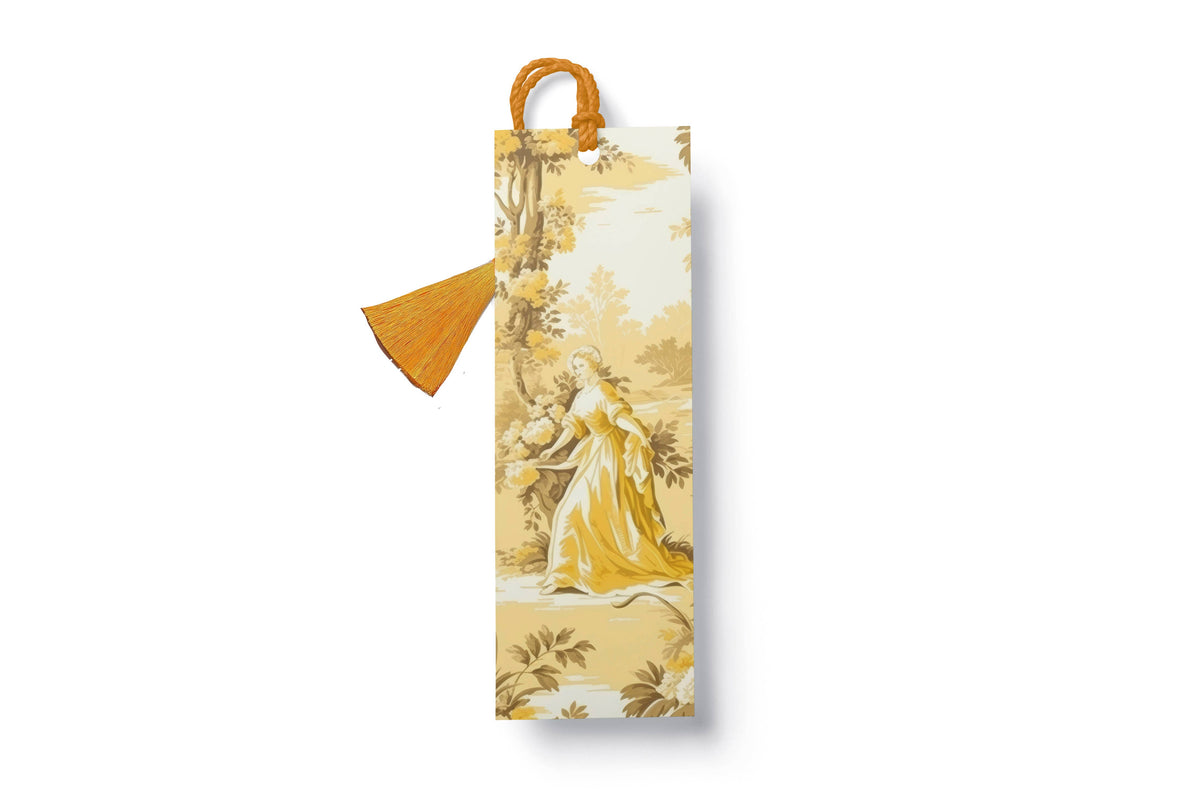 Sloane Yellow Toile Bookmark