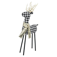 Lg. Deer With Houndstooth Print