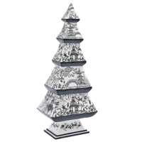 Xmas Tree W/ Ancient Chinese Architecture Decal