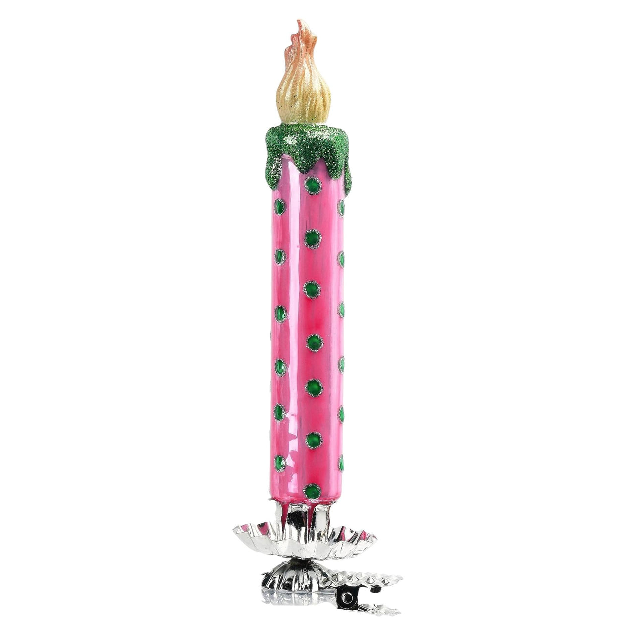 Xmas Candle W/ Flame Clip