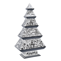 Xmas Tree W/ Ancient Chinese Architecture Decal