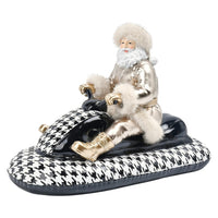 Santa Riding Snowmobile