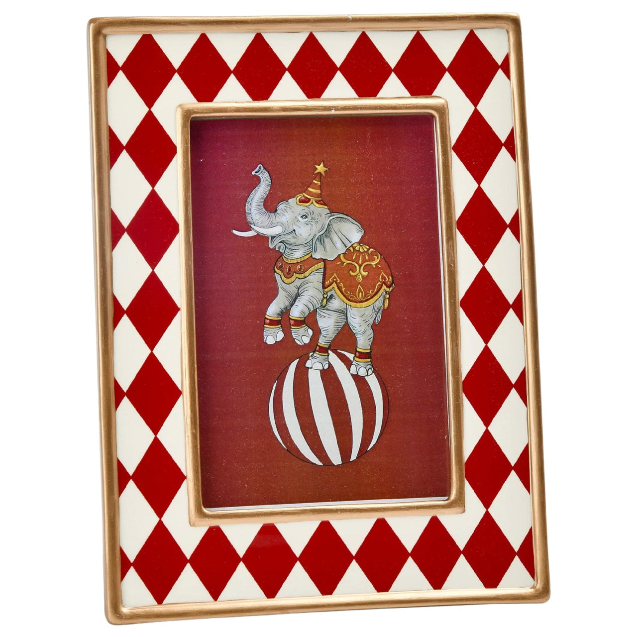Photo Frame With Check Pattern Decal