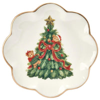 Desert Plate With Teddy Bear Tree Decal