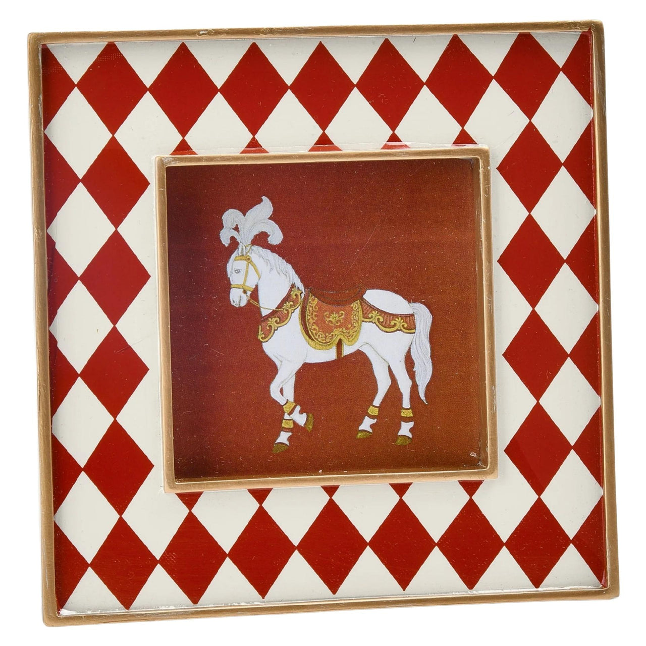 Photo Frame With Check Pattern Decal