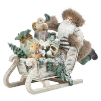 Santa Pushing Sleigh W/ Gifts & Animals