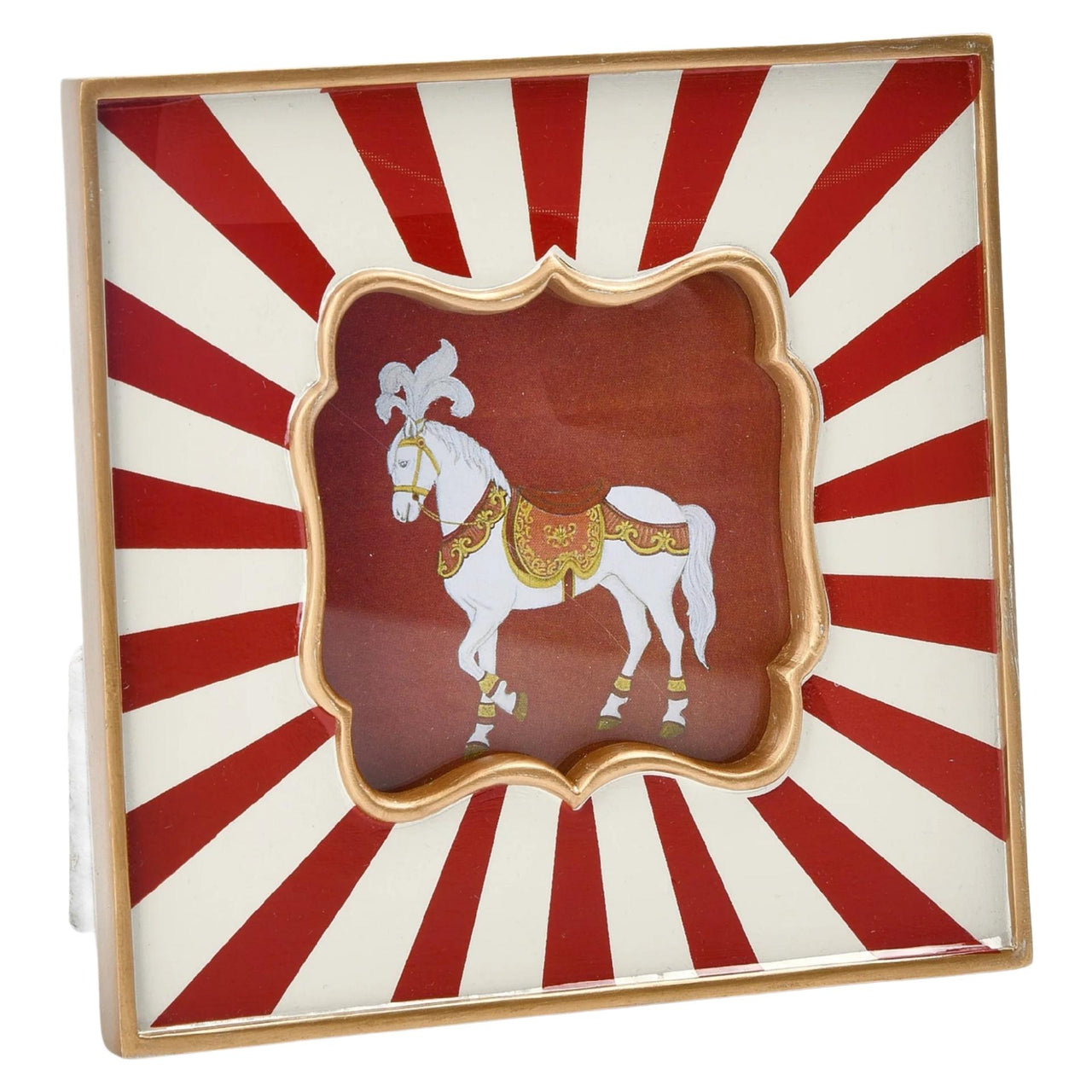 Photo Frame With Stripe Pattern Decal