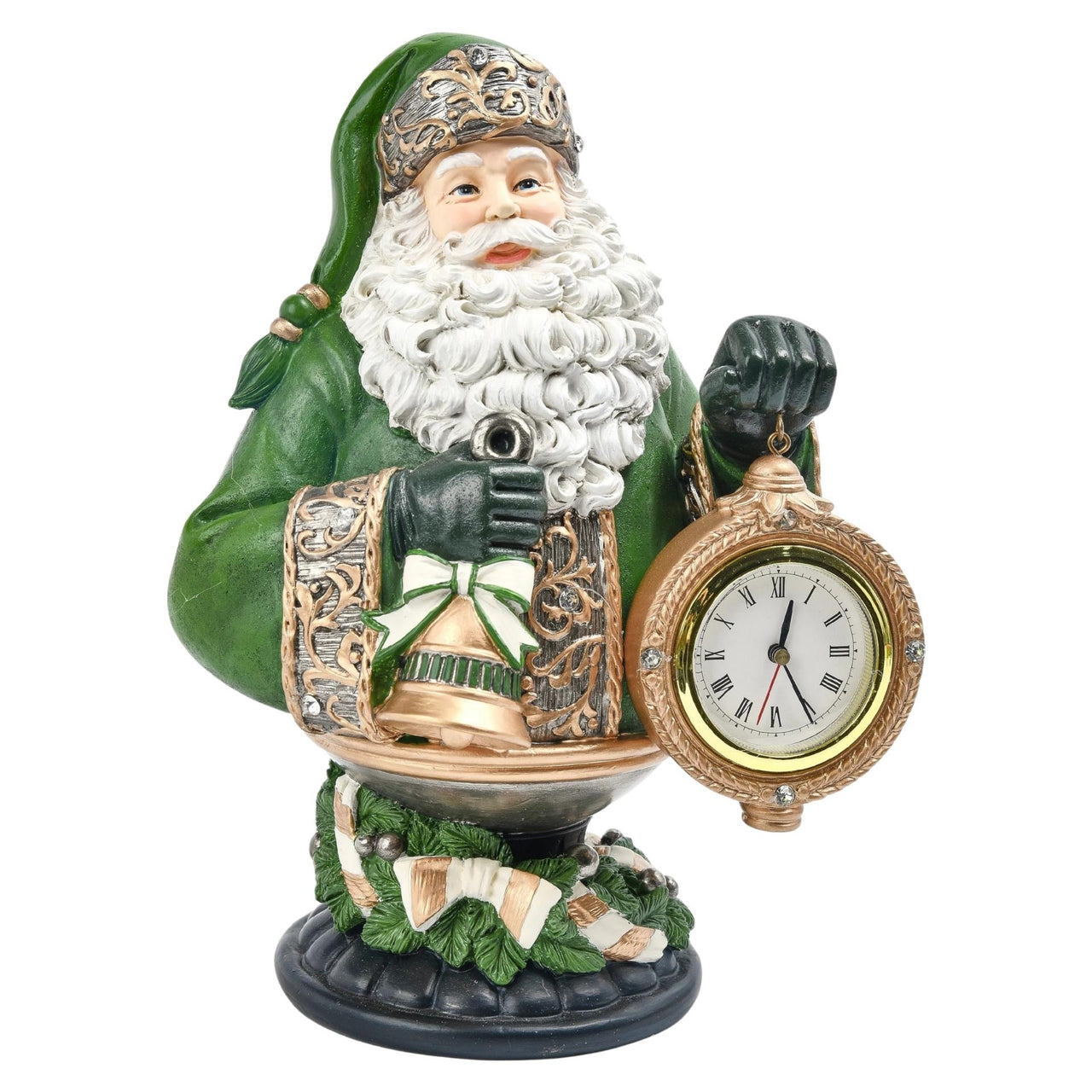 Santa W/Bell & Clock