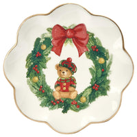 Desert Plate With Teddy Bear Wreath Decal