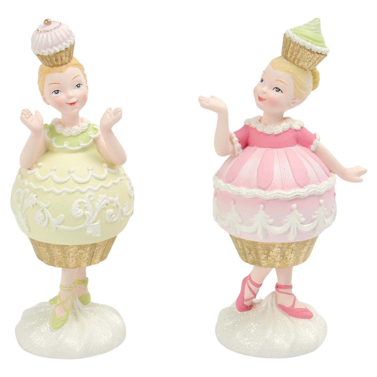 2 Asst. Cake Girls, Multi, Left Crooked Head