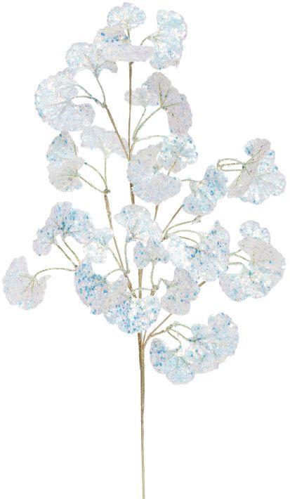 Beaded Glittered Fan Spray - 27.5 Inches
