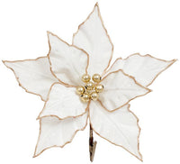 Glitter Poinsettia, Box of 12 - 9.5 Inches