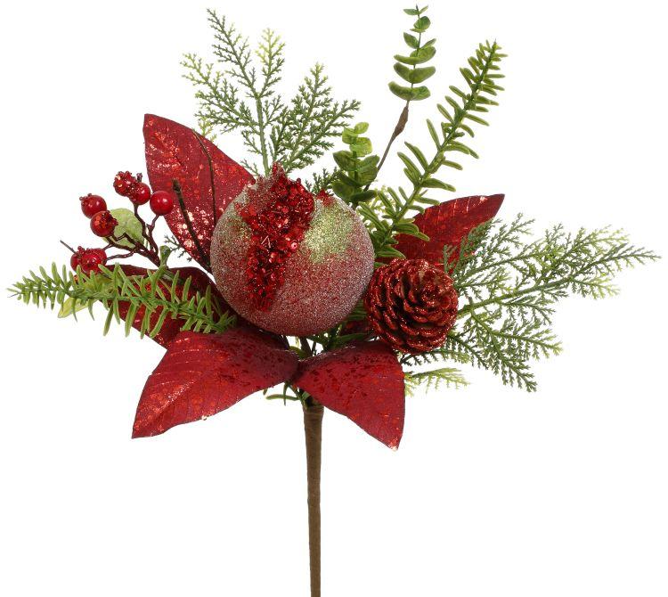 Frosted Pomegranate Pick - 14 Inches