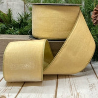 Butterscotch Velvet Ribbon 4 Inch x 10 Yards