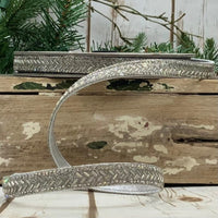 Bead Chevron Silver Ribbon 0.5 Inch x 9 Meters