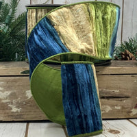 Ombre Velvet Ribbon Green Blue Mocha 4
