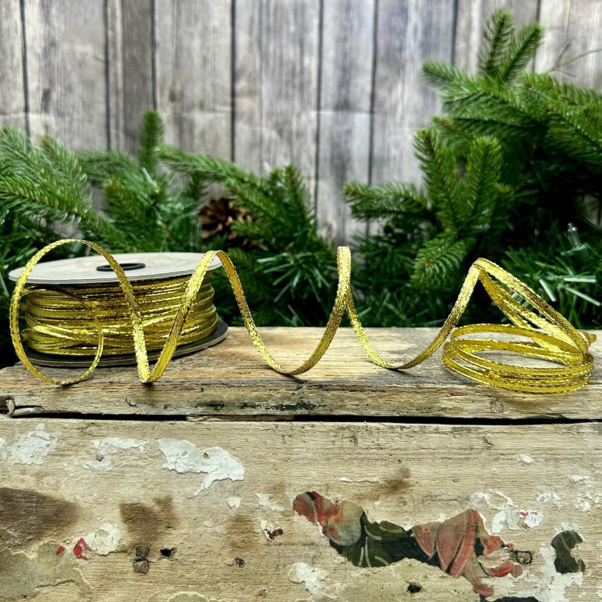 Metallic Lame Ribbon Gold 0.12 X 25 Yds