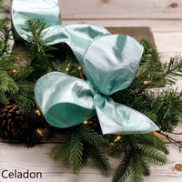 Celadon Gilded Dupion Ribbon 4