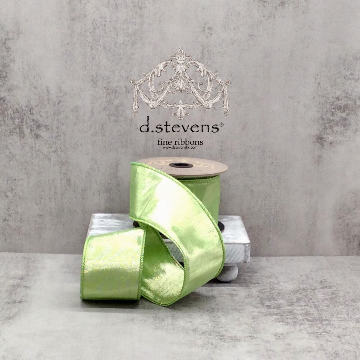 Mint Metallic Dupion Ribbon 2.5 Inch x 10 Yards