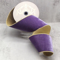 Violet Ribbon Lush Velvet Metallic Gold 4