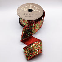 Lime Green Glitter Ribbon 2.5