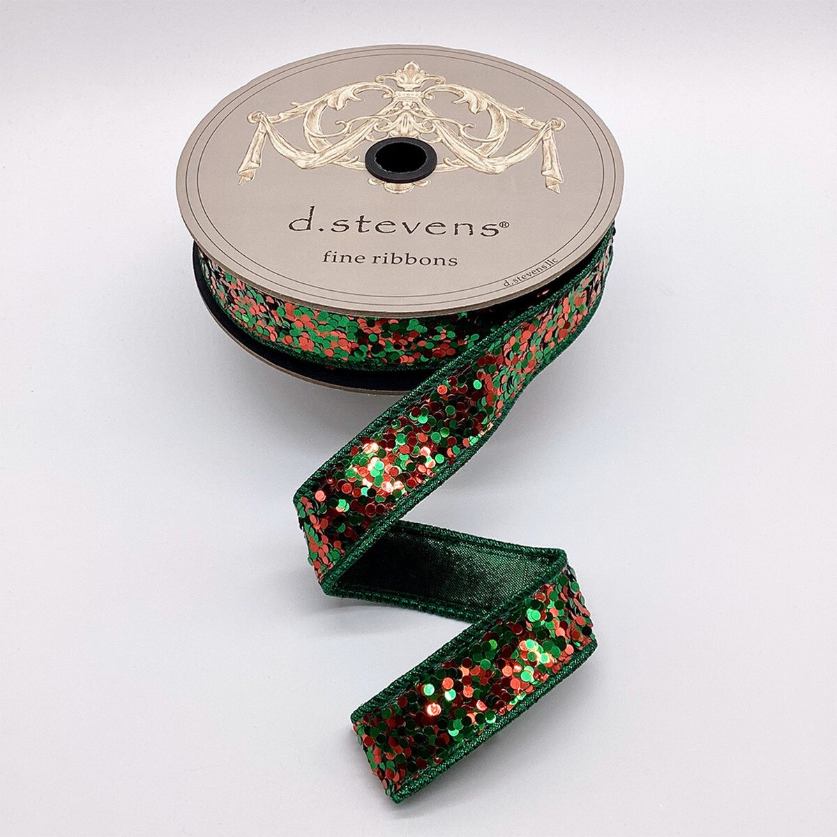 Emerald Green Glitter Ribbon 1 Inch x 10 Yards