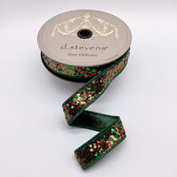 Emerald Green Glitter Ribbon 1 Inch x 10 Yards