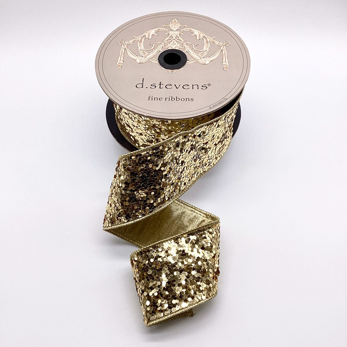 Glitter Gold Ribbon 2.5 Inch x 10 Yards