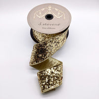 Glitter Gold Ribbon 2.5 Inch x 10 Yards