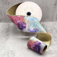 Velvet Ribbon Multicolor Watercolor Pink Purple Celadon 4