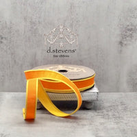 Dupion Ribbon Orange Yellow 1 Inch x 25 Yards