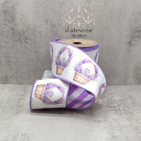 Lavender Dupion Basket Check Back 4