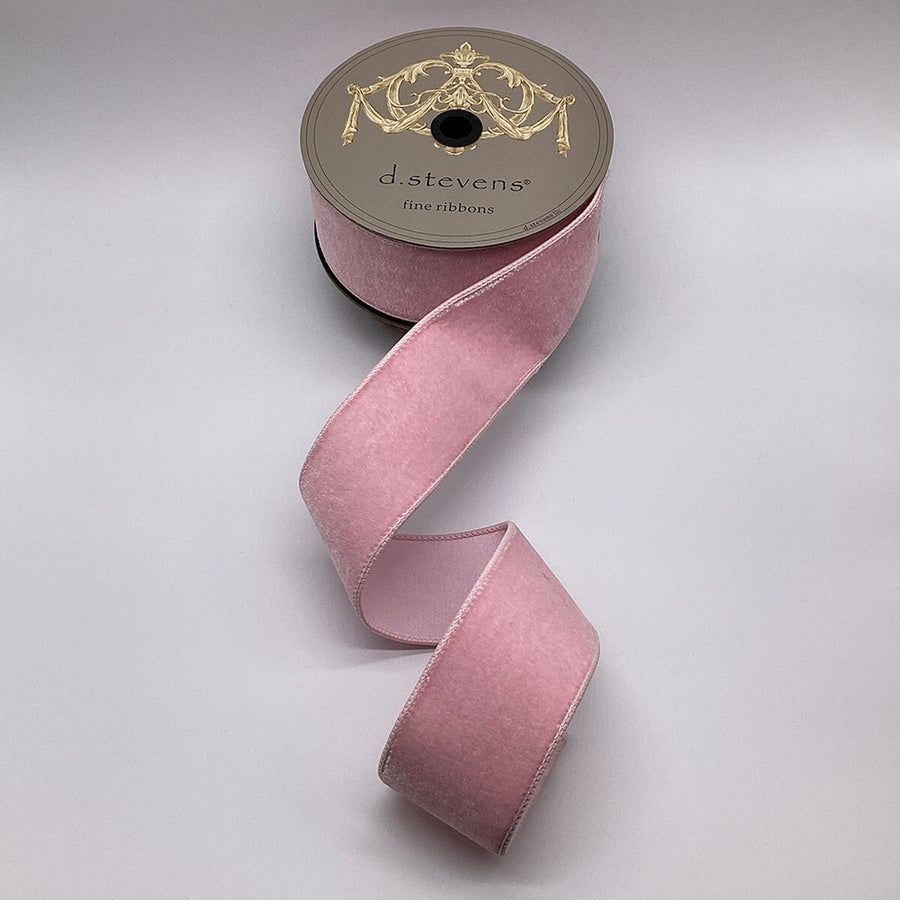 Strawberry Ribbon Velvet Mint Dupion 2.5 Inch x 10 Yds