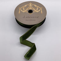 Forest Green Velvet Dupion Ribbon 1 Inch x 10 Yards