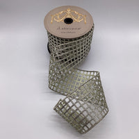Metallic Platinum Ribbon 4 Inch X 10 Yards