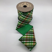 Plaid Dupion Ribbon Shades Of Green 4