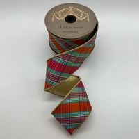 Plaid Dupion Ribbon Hot Pink Ice Blue Orange 4