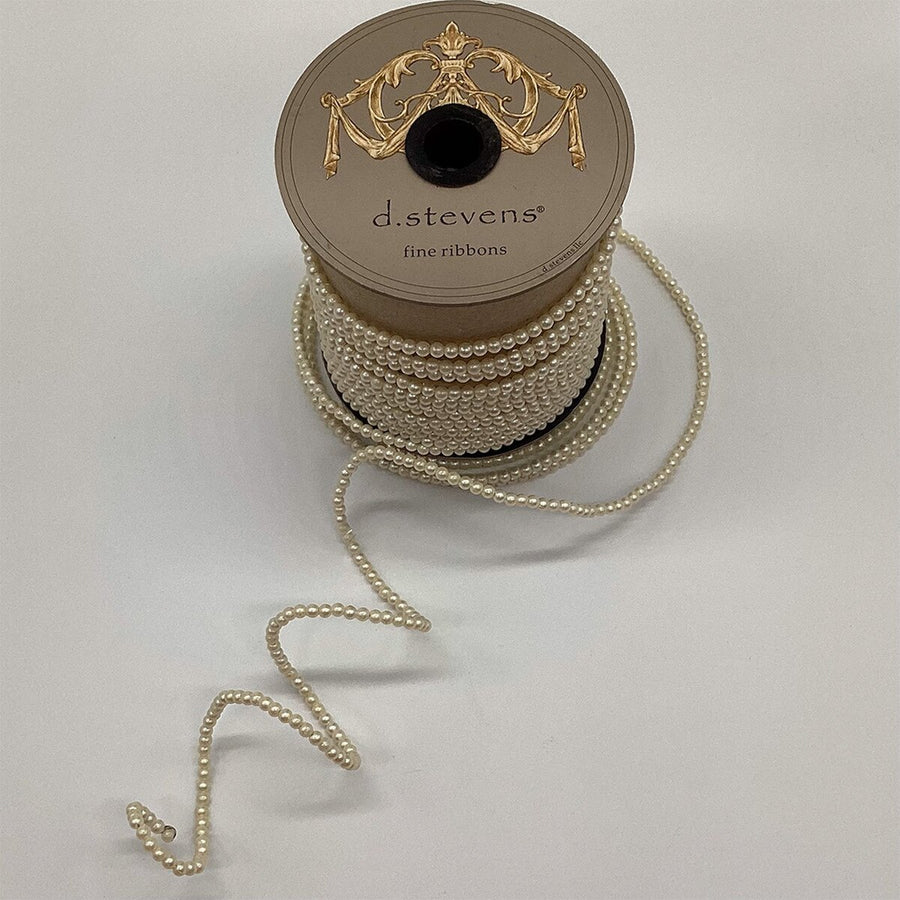 Ivory Pearl Garland Ribbon 0.10 X 10 Yards