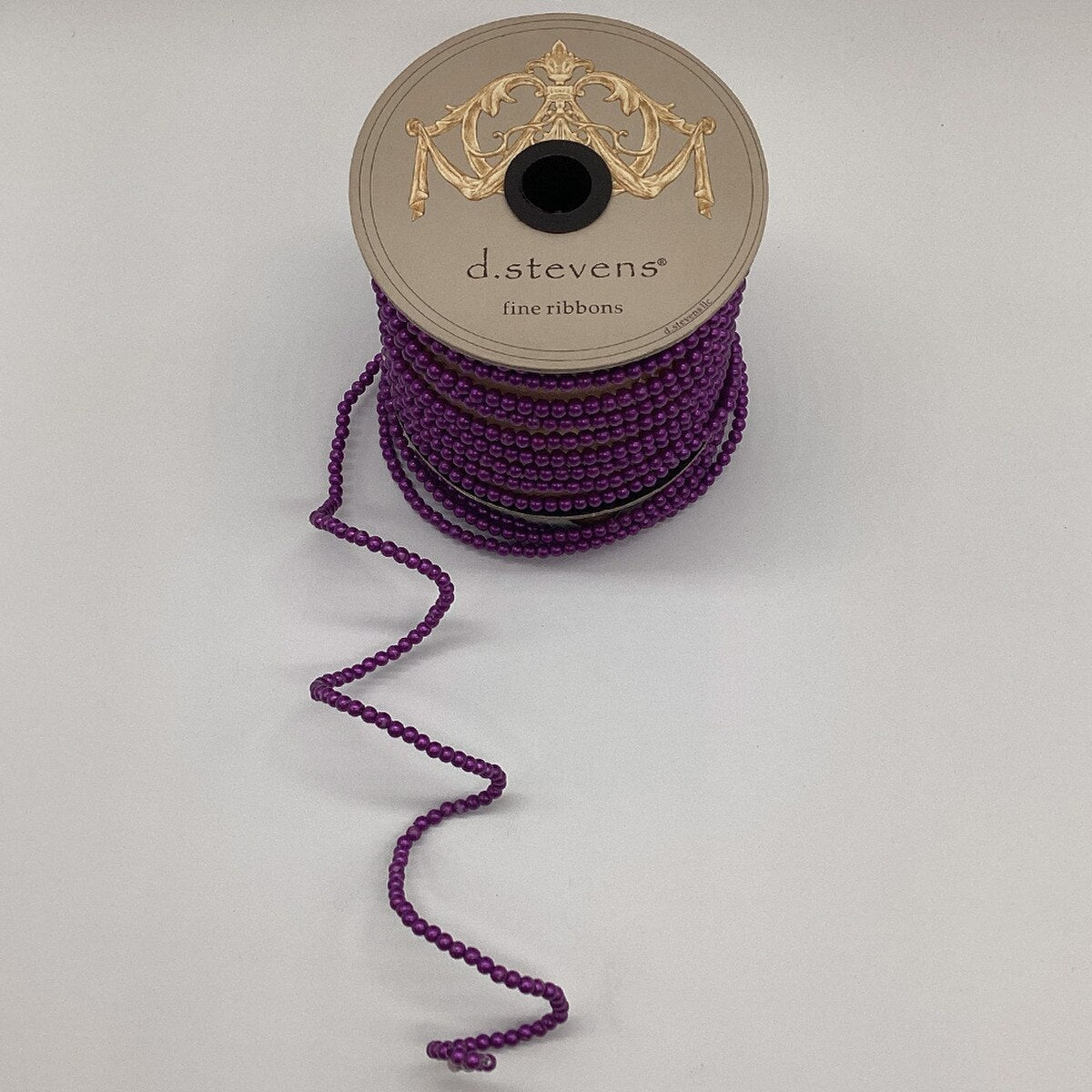 Pearl Garland Ribbon Purple 10 Yards Wide 0.10 Inch