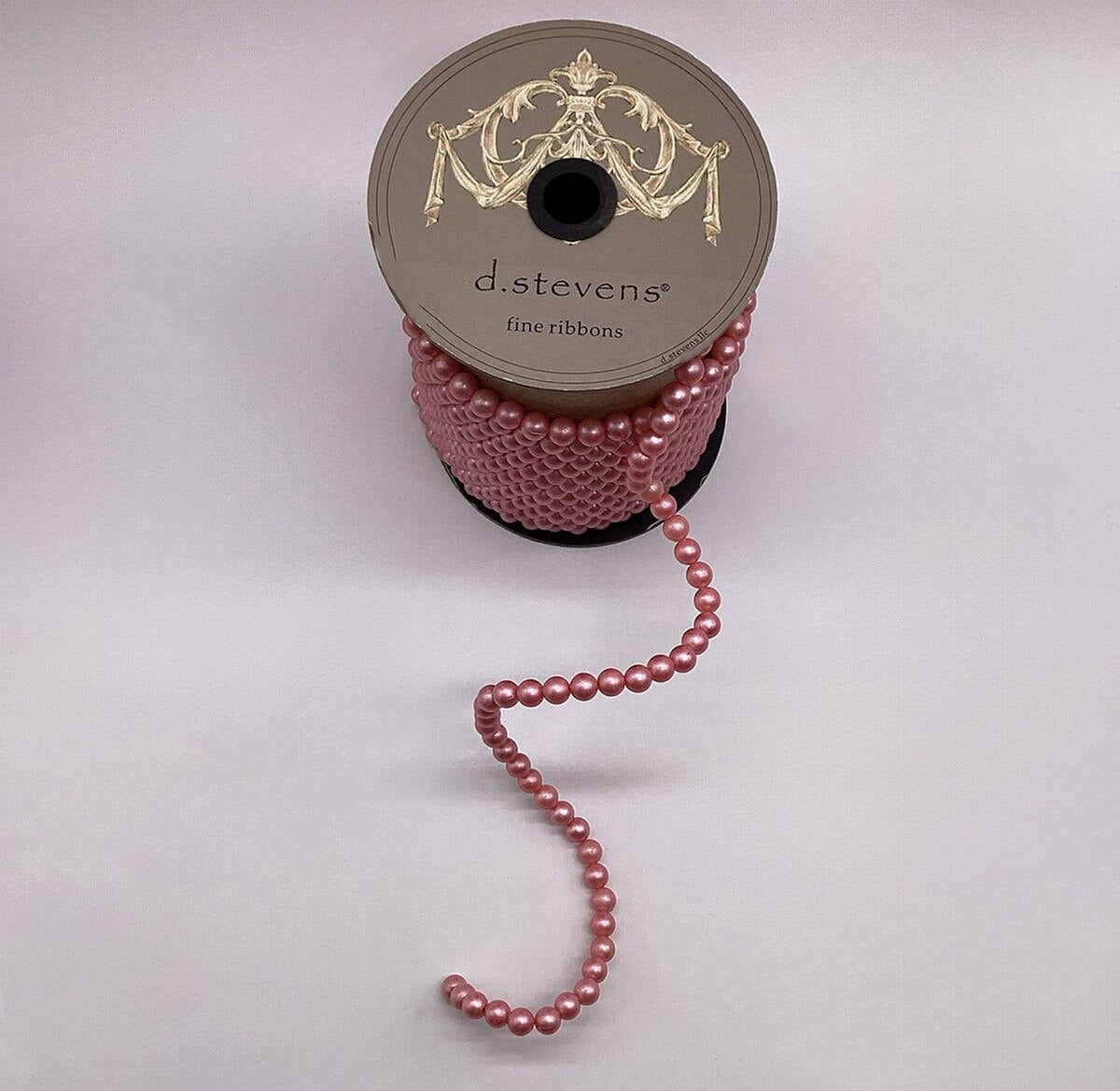 Pearl Garland Peach Ribbon 0.5 Inch x 10 Yards