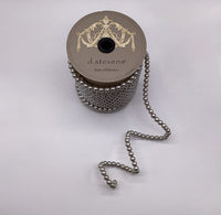 Pearl Garland Grey Ribbon 0.5 Inch x 10 Yards