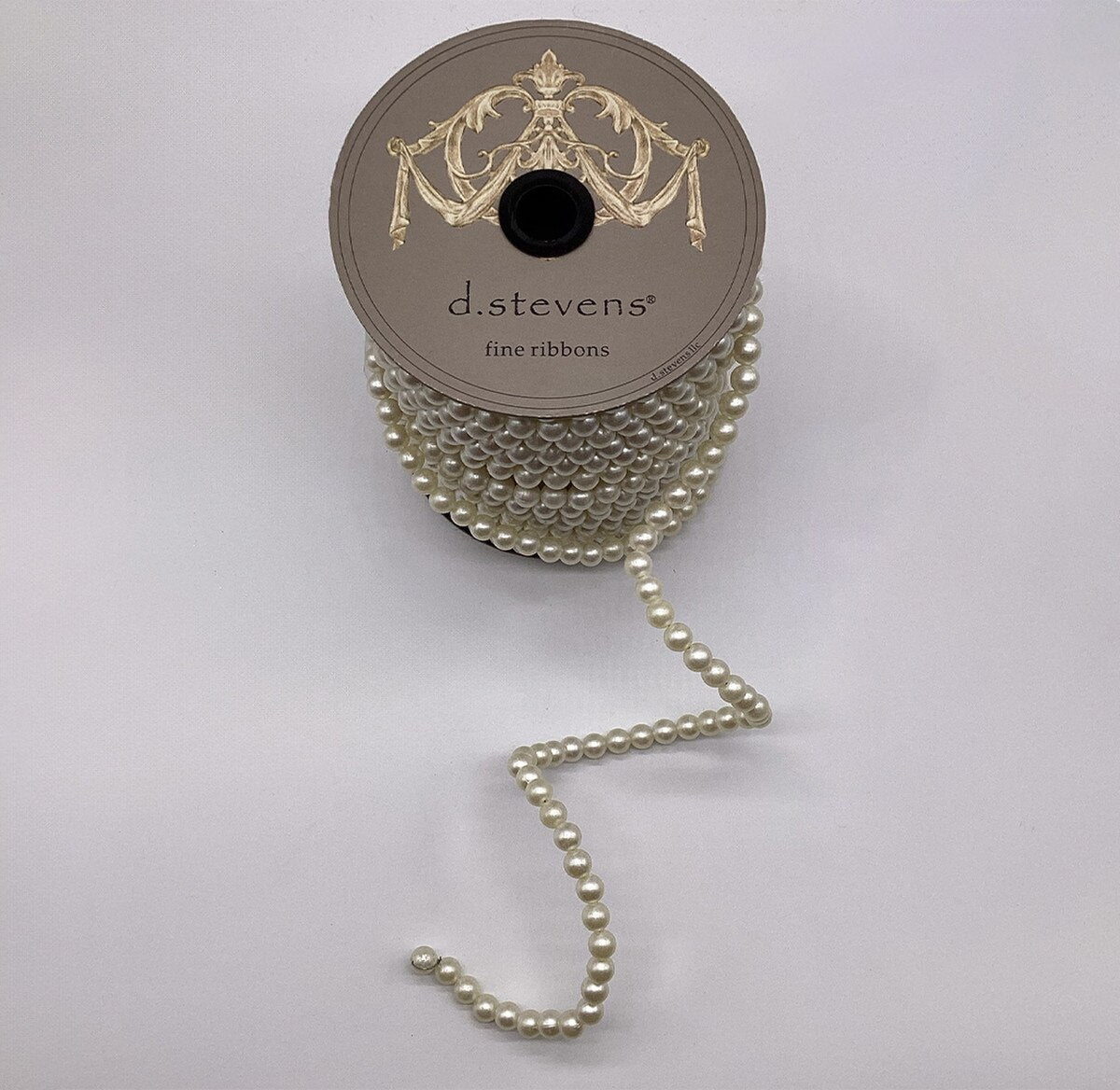 Ivory Pearl Garland Ribbon 0.5 Inch x 10 Yards