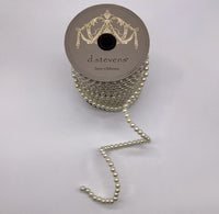 Ivory Pearl Garland Ribbon 0.5 Inch x 10 Yards