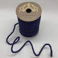 Navy Pearl Garland Ribbon 0.5 Inch x 10 Yards
