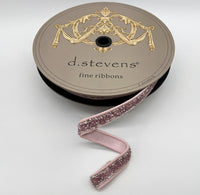 Light Pink Poly Rock Candy Crystal Side Trim Ribbon 0.5
